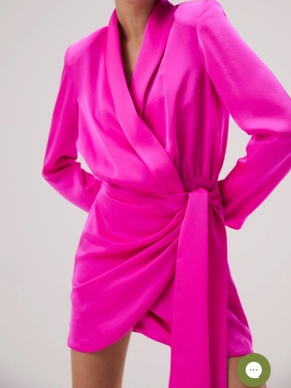 Misha Hot Pink Wrap Satin Chemise -  Women Intimates & Sleepwear